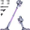 Lubluelu Cordless Vacuum Cleaner – 25KPa Powerful Suction, Self-Standing, for Pet Hair, Carpet & Hard Floors, Purple