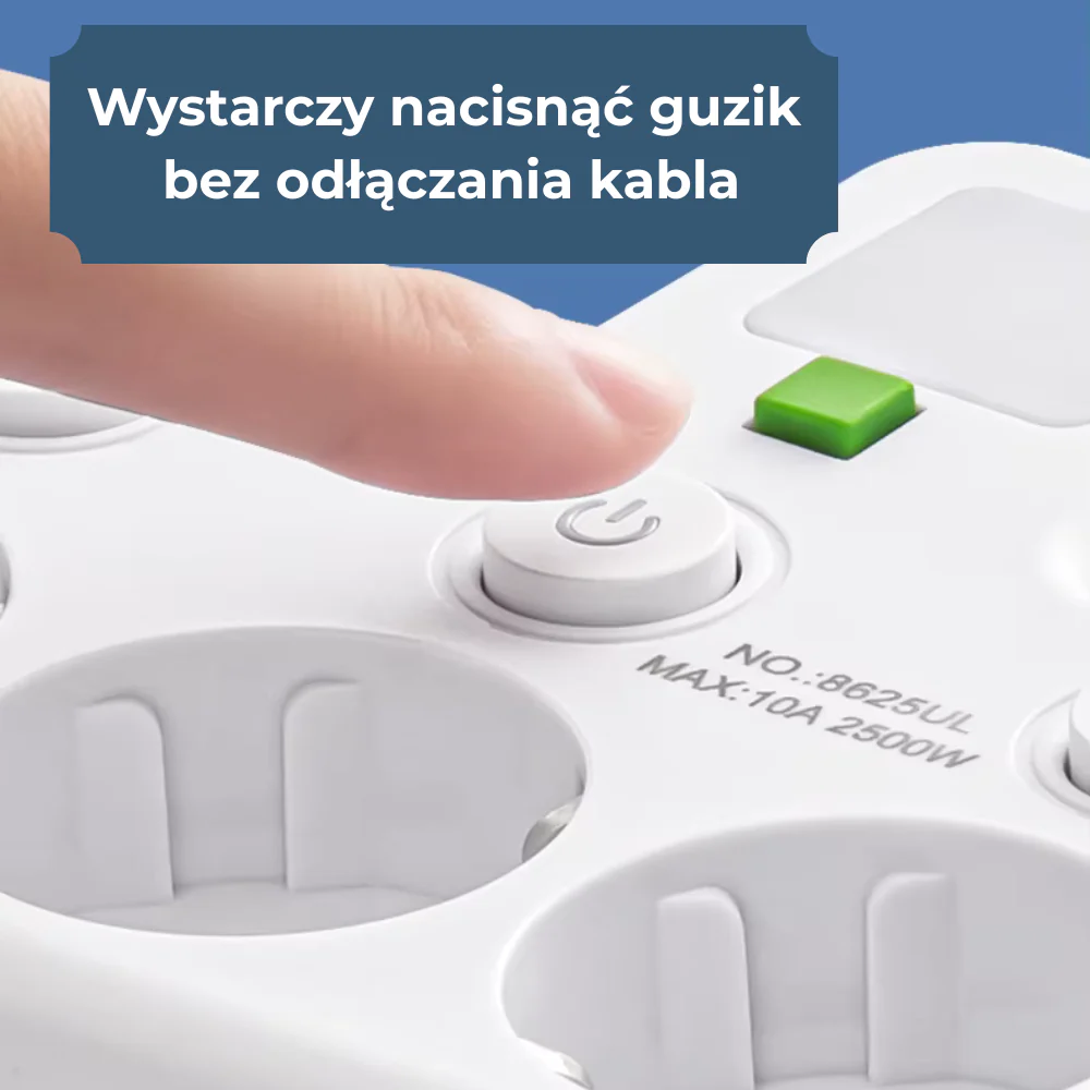 1 regleta multifunción con , 4 tomas de CA y 2 puertos USB, 1 puerto tipo C, fácil de colocar y transportar, interruptor independiente / pequeña luz nocturna, esencial para uso doméstico, fuente de alimentación, enchufe múltiple, enchufe adaptador - Image 3